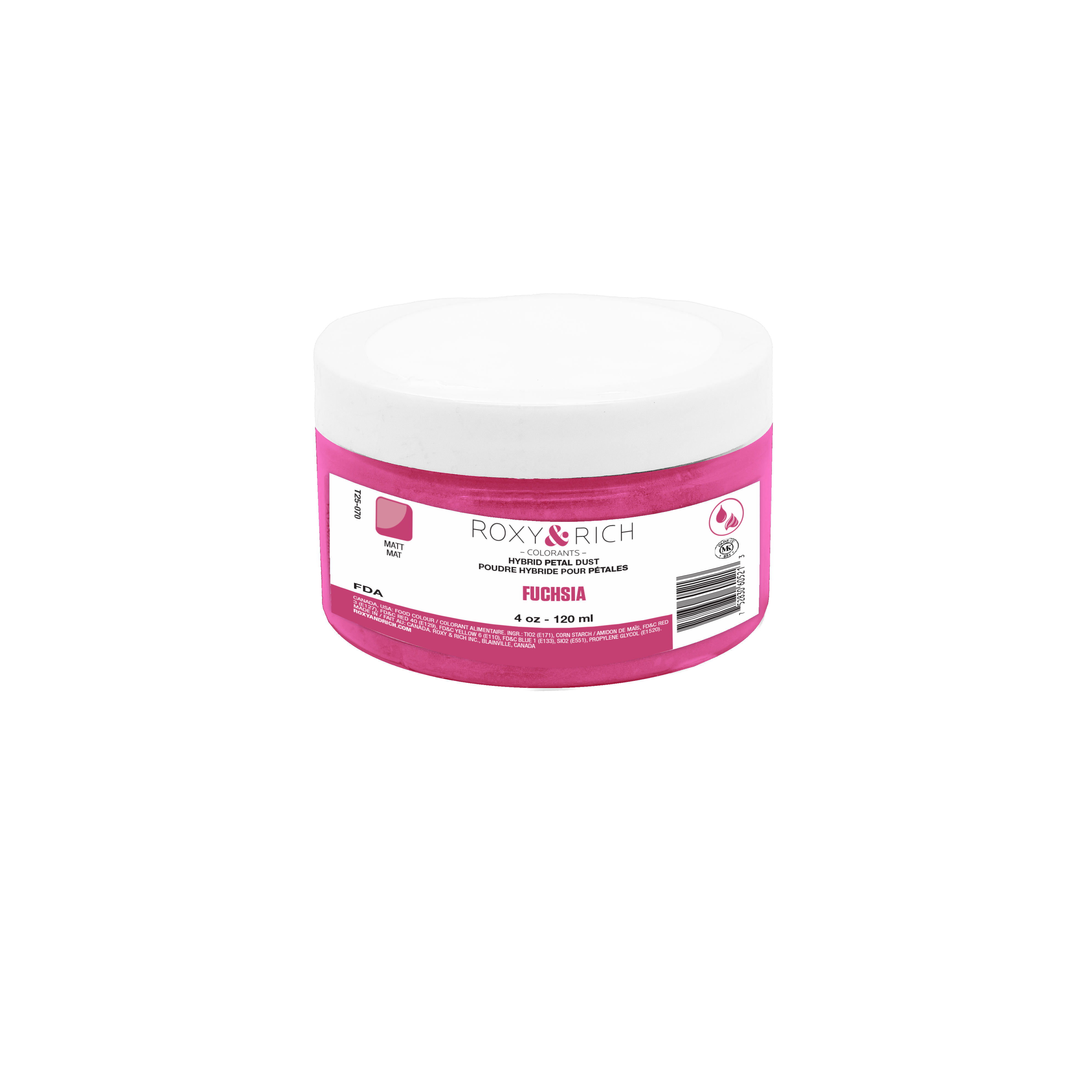 Poudres hybrides pour Pétales Fuchsia 113g/ 4 oz - Roxy & Rich - Poudres Hybrides Pétales - T25-070 - La Guilde Culinaire