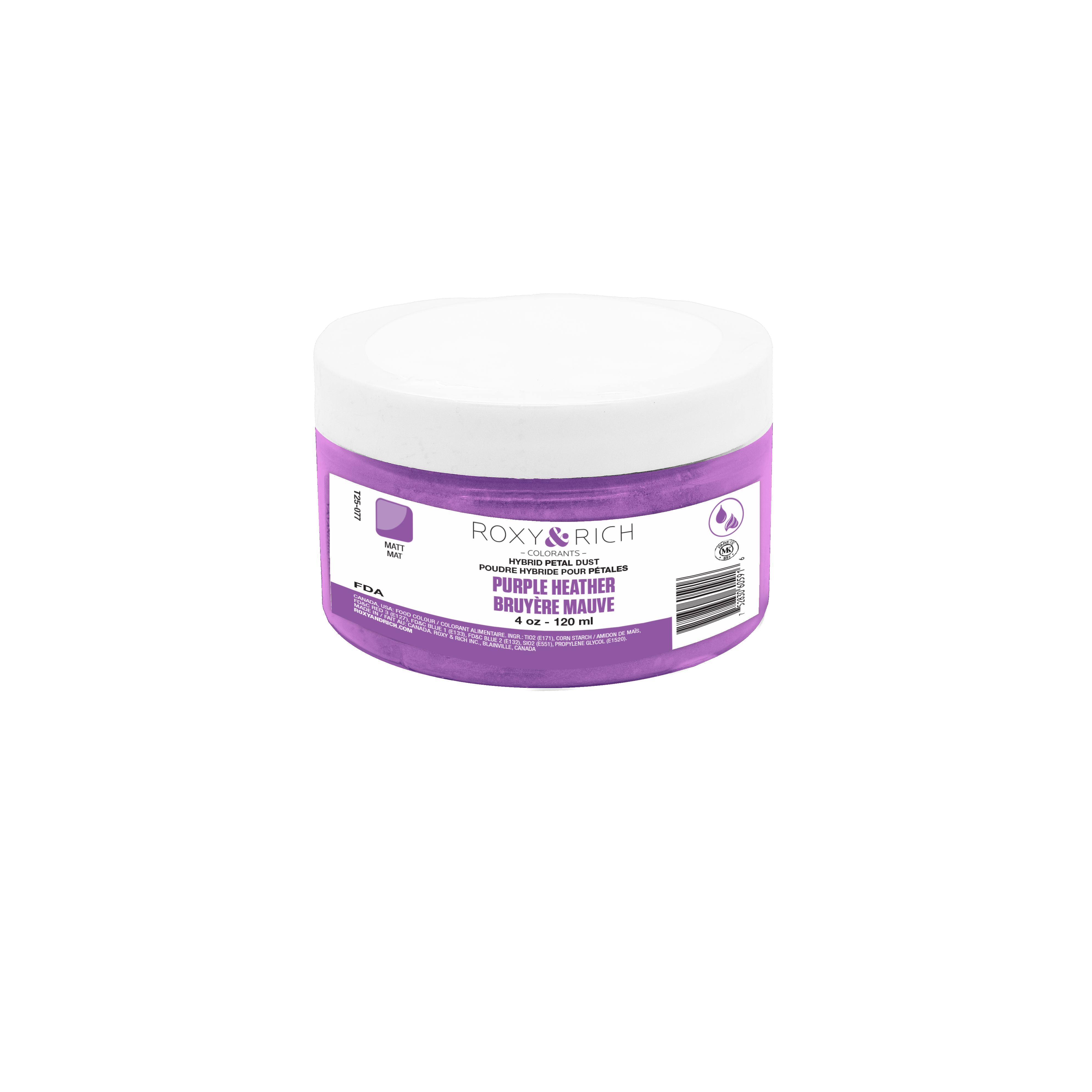 Poudres hybrides pour Pétales Bruyère Mauve 113g/ 4 oz - Roxy & Rich - Poudres Hybrides Pétales - T25-077 - La Guilde Culinaire