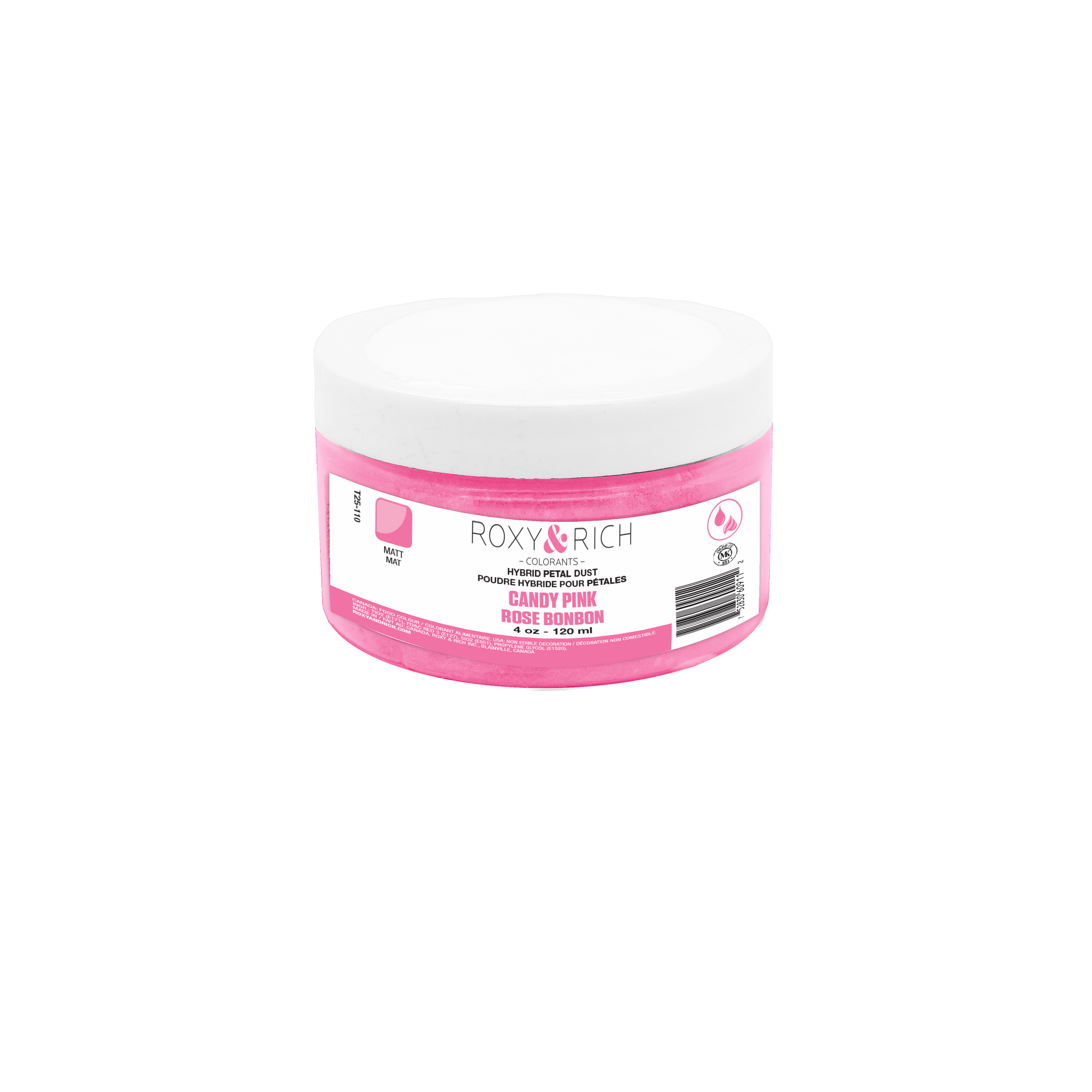 Poudres hybrides pour Pétales Rose Bonbon 113g/ 4 oz - Roxy & Rich - Poudres Hybrides Pétales - T25-110 - La Guilde Culinaire