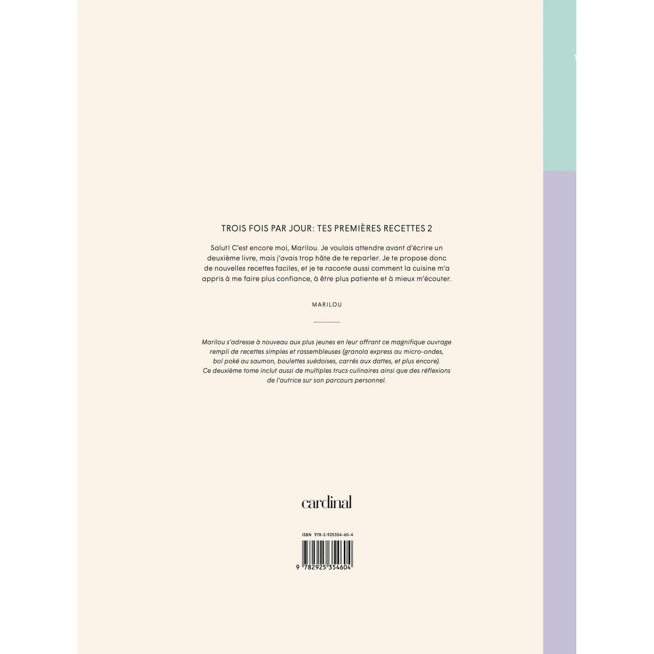 3 fois par jour : tes premières recettes t.02 - Cardinal Ed. - Livre de cuisine - - La Guilde Culinaire