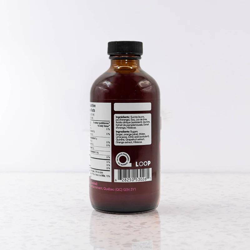 Tonic à l'hibiscus (Love Tonic) - 250ml - Monsieur Cocktail - Sirop - - La Guilde Culinaire