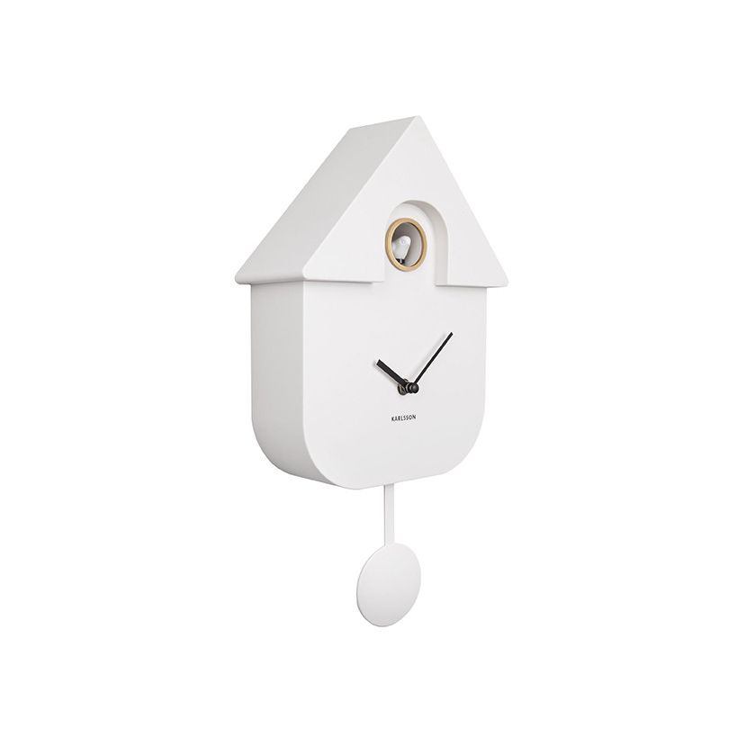 Horloge "The Modern Cuckoo" Blanc - Horloge Karlsson - Horloge - M5-KMC-WH01 - La Guilde Culinaire