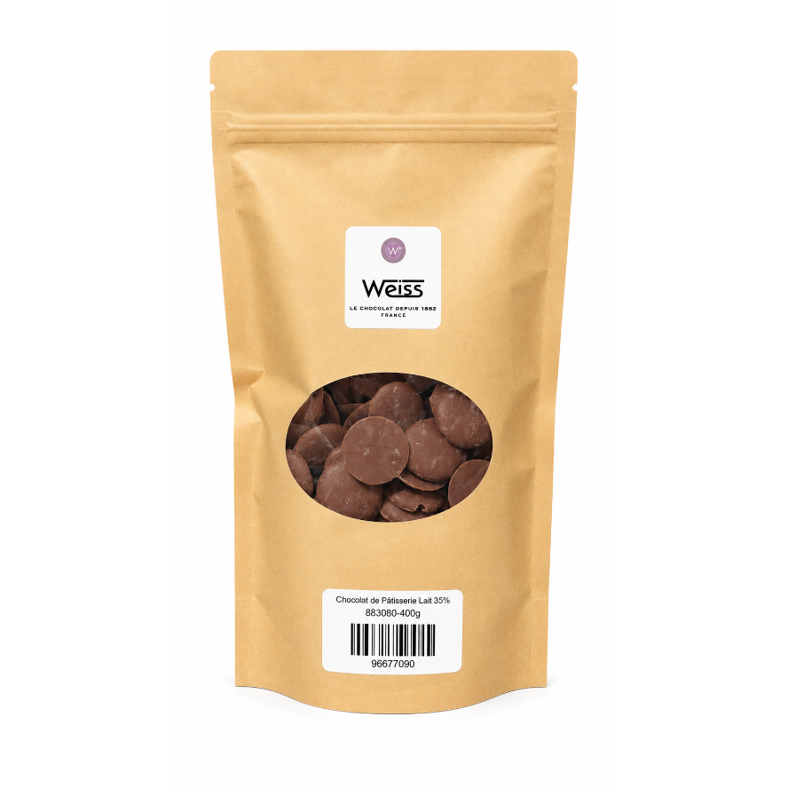 Chocolat de Pâtisserie Lait Galaxie 41% 400 g / 0.88 lbs - Weiss - Chocolat - 883080-400g - La Guilde Culinaire
