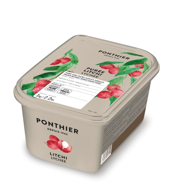 Purée surgelée Litchi 1kg - Ponthier - Purée de fruit - PON-457 - La Guilde Culinaire