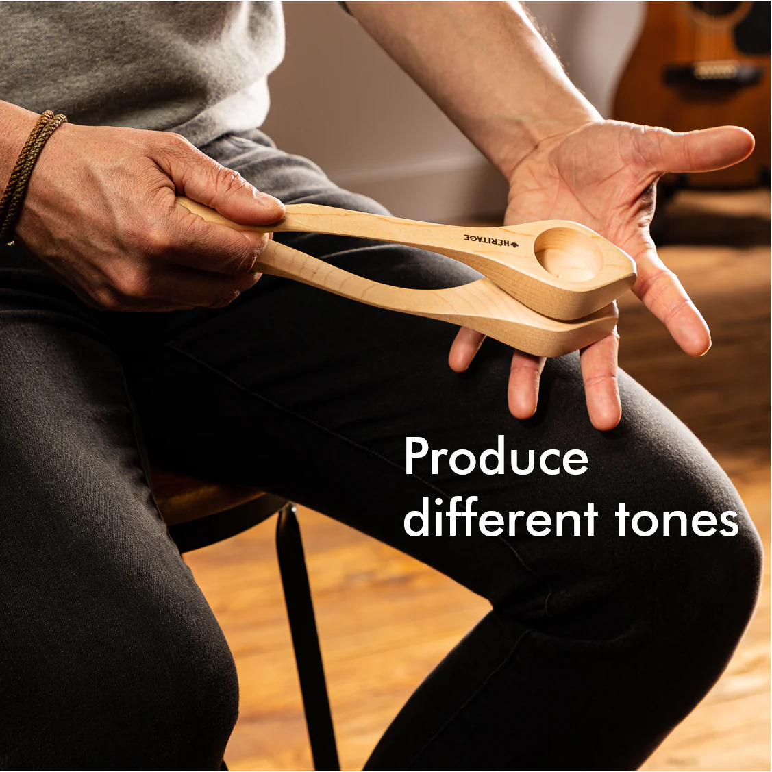 Cuillère Musicale Héritage - Boite-à-Bois (Grande)    - Héritage Musical Spoons - Cuillère musicale -  - La Guilde Culinaire