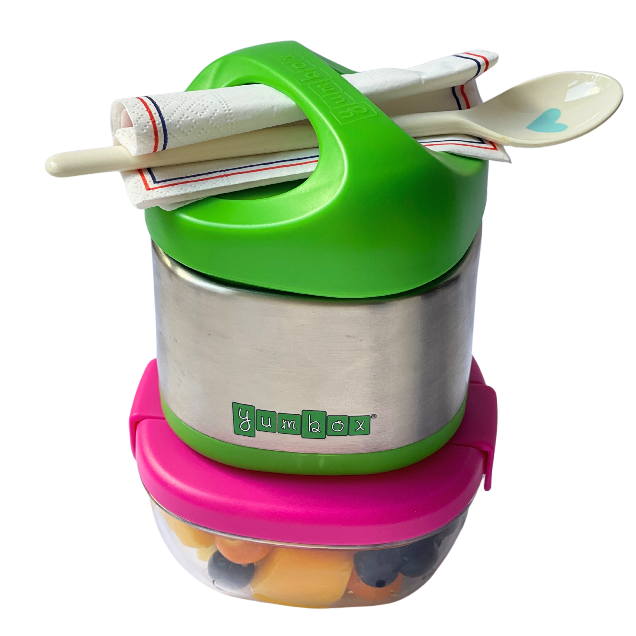 Bol à collation étanche avec 3 compartiments - Framboise rose - Yumbox - Boîte à repas - - La Guilde Culinaire