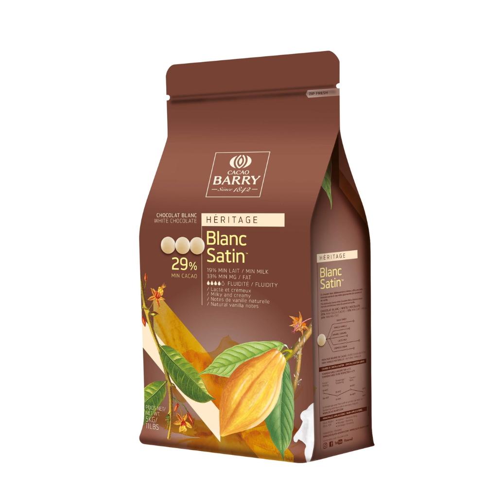 Chocolat Blanc Satin 29% cacao 5kg   - Cacao Barry - Chocolat blanc - CHW-Q29SATI-CA-U77 - La Guilde Culinaire