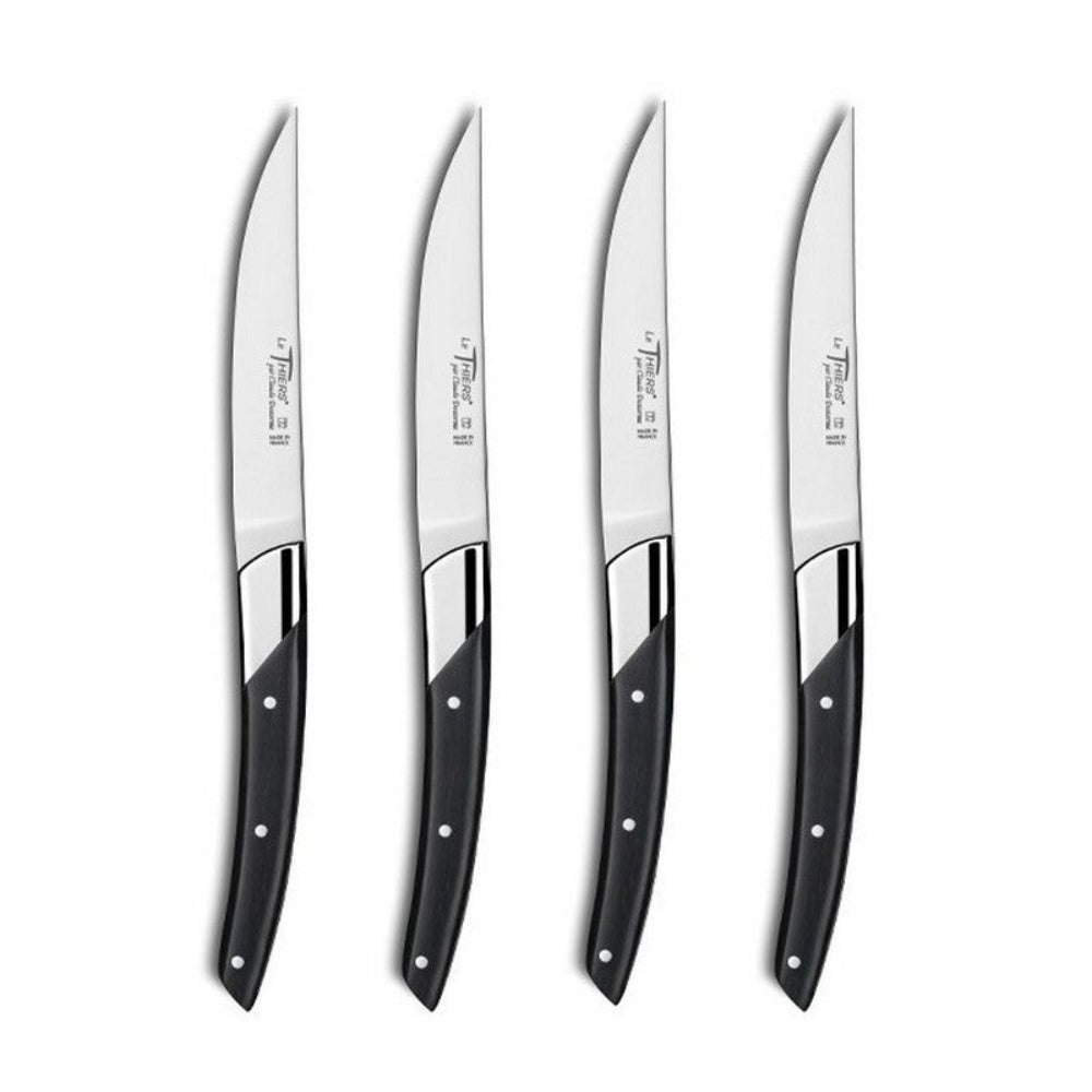 Coffret 4 couteaux de table Le Thiers Ebène - Claude Dozorme - Couteau de table - D2.90.079.70M - La Guilde Culinaire