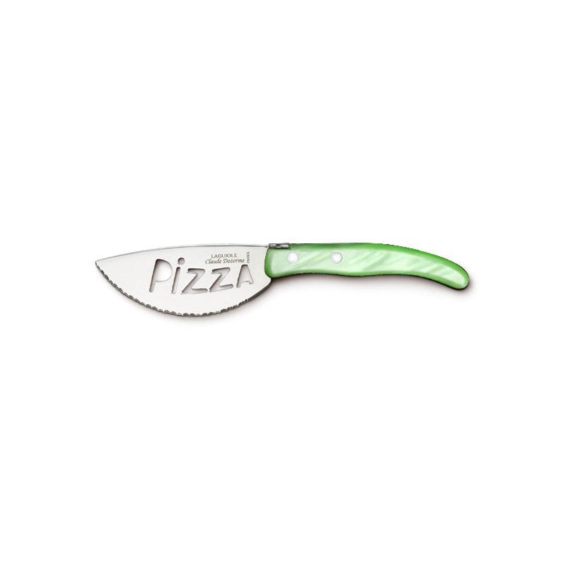 Couteau à pizza Berlingot manche nacrine Vert pâle - Claude Dozorme - Couteau à pizza - D1.13.091.82 - La Guilde Culinaire