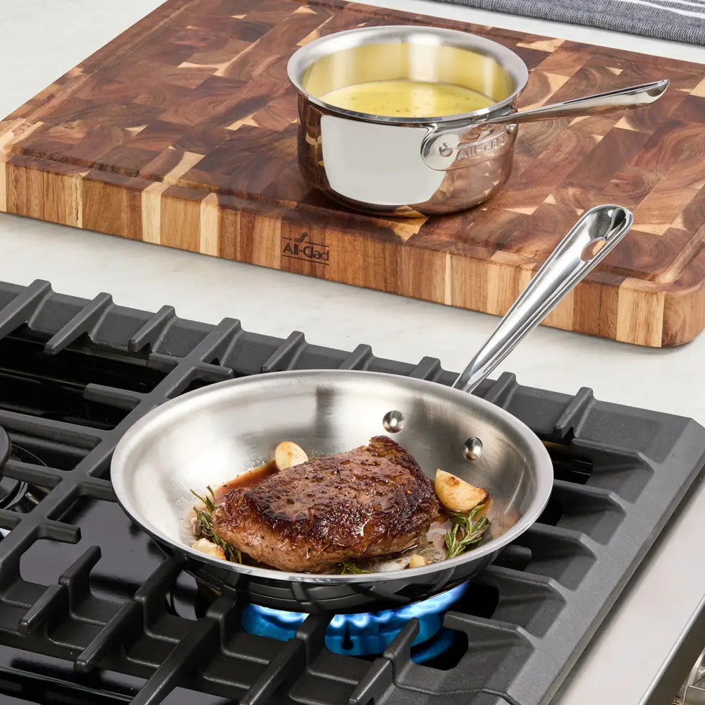 Poêle à frire D3 en acier inoxydable 3 plis, 20 cm - All-Clad - Poêle à frire - - La Guilde Culinaire