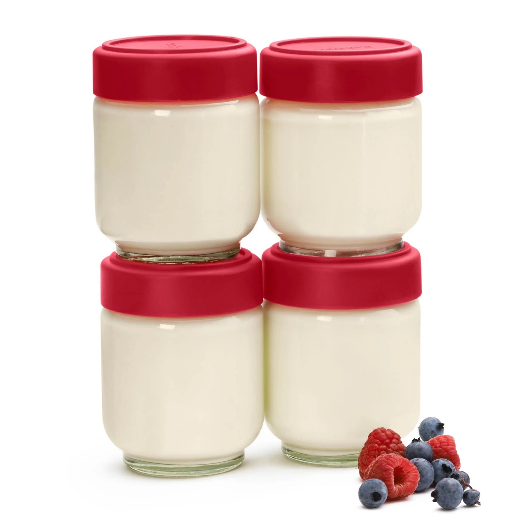 Pots en verre hermétiques 160ml-6oz    - Cuisipro - Yaourtière -  - La Guilde Culinaire