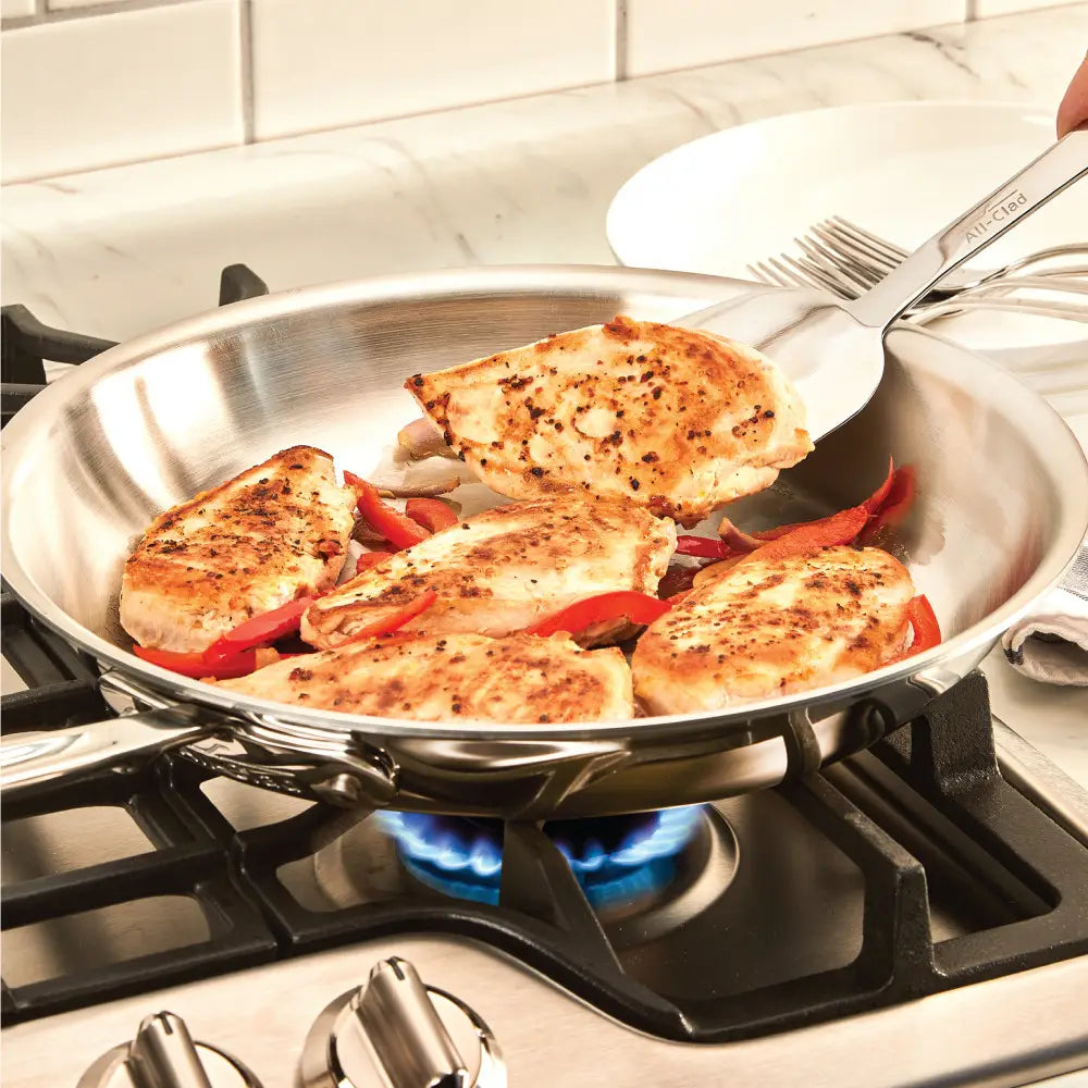 Poêle à frire, Ustensile D5 Stainless en acier inoxydable poli - All-Clad - Poêle à frire - - La Guilde Culinaire