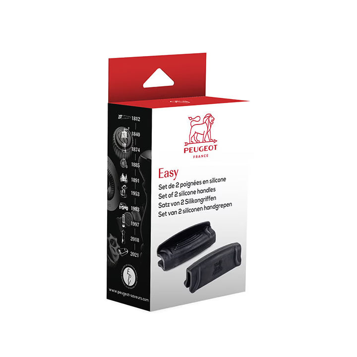 Set de 2 poignées en silicone, noir Easy Appolia - Peugeot - Poignée - - La Guilde Culinaire