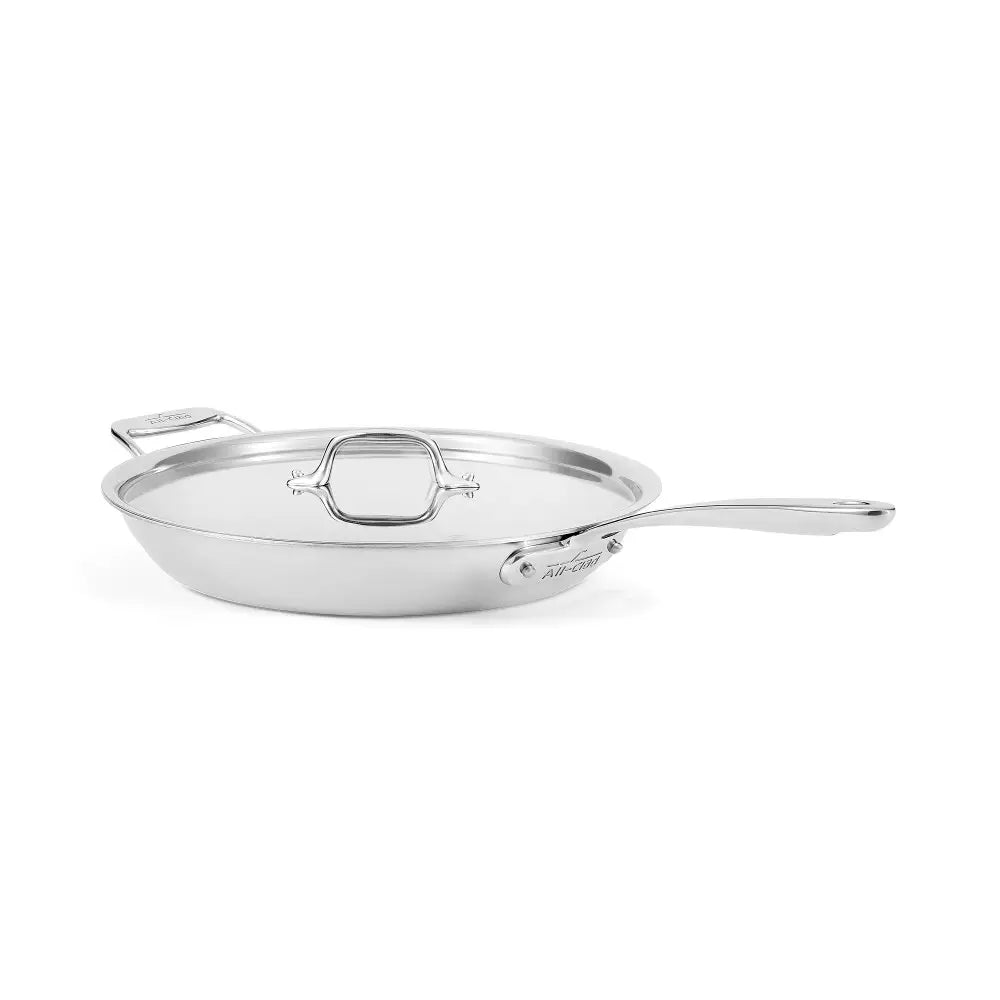 Poêle en acier inoxydable avec couvercle G5, 12,5 po - All-Clad - Poêle à frire - - La Guilde Culinaire