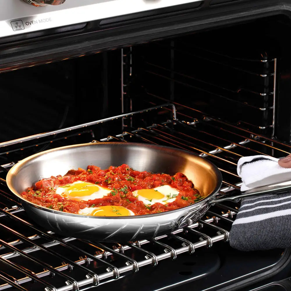 Poêle à frire D3 en acier inoxydable 3 plis, 20 cm - All-Clad - Poêle à frire - - La Guilde Culinaire