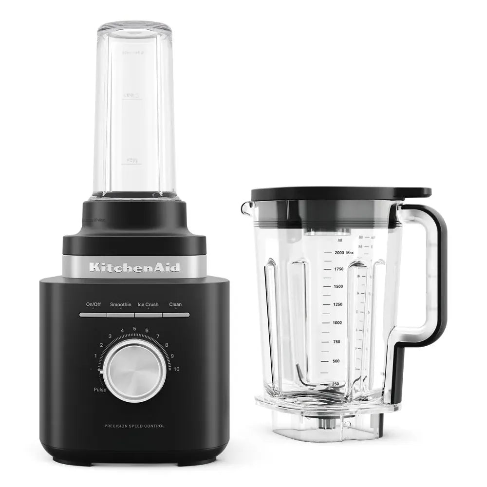 Mélangeur Pure Puissance avec pichet individuel Noir mat - Kitchenaid - Robot mélangeur - KSB2079BM - La Guilde Culinaire