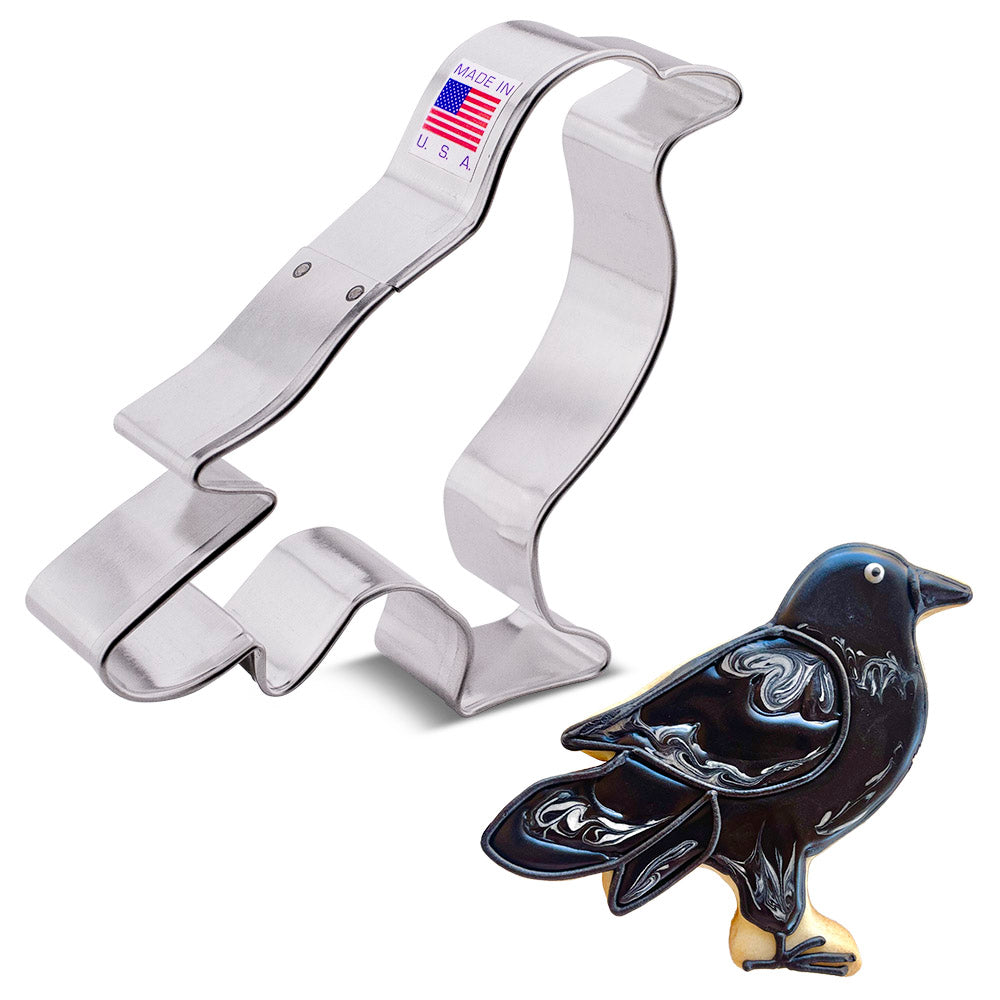 Emporte-pièce corbeau, 3.8" x 4.15"    - Ann Clark Cookie Cutters - Emporte-pièce -  - La Guilde Culinaire