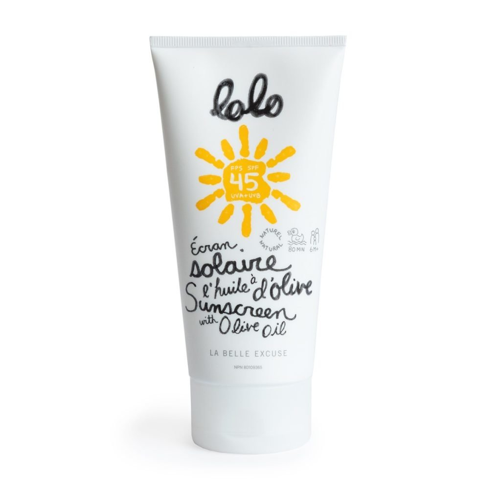 Écran solaire parfumé à l'huile d'olive (150 gr)    - Lolo et Moi - Bain et corps -  - La Guilde Culinaire