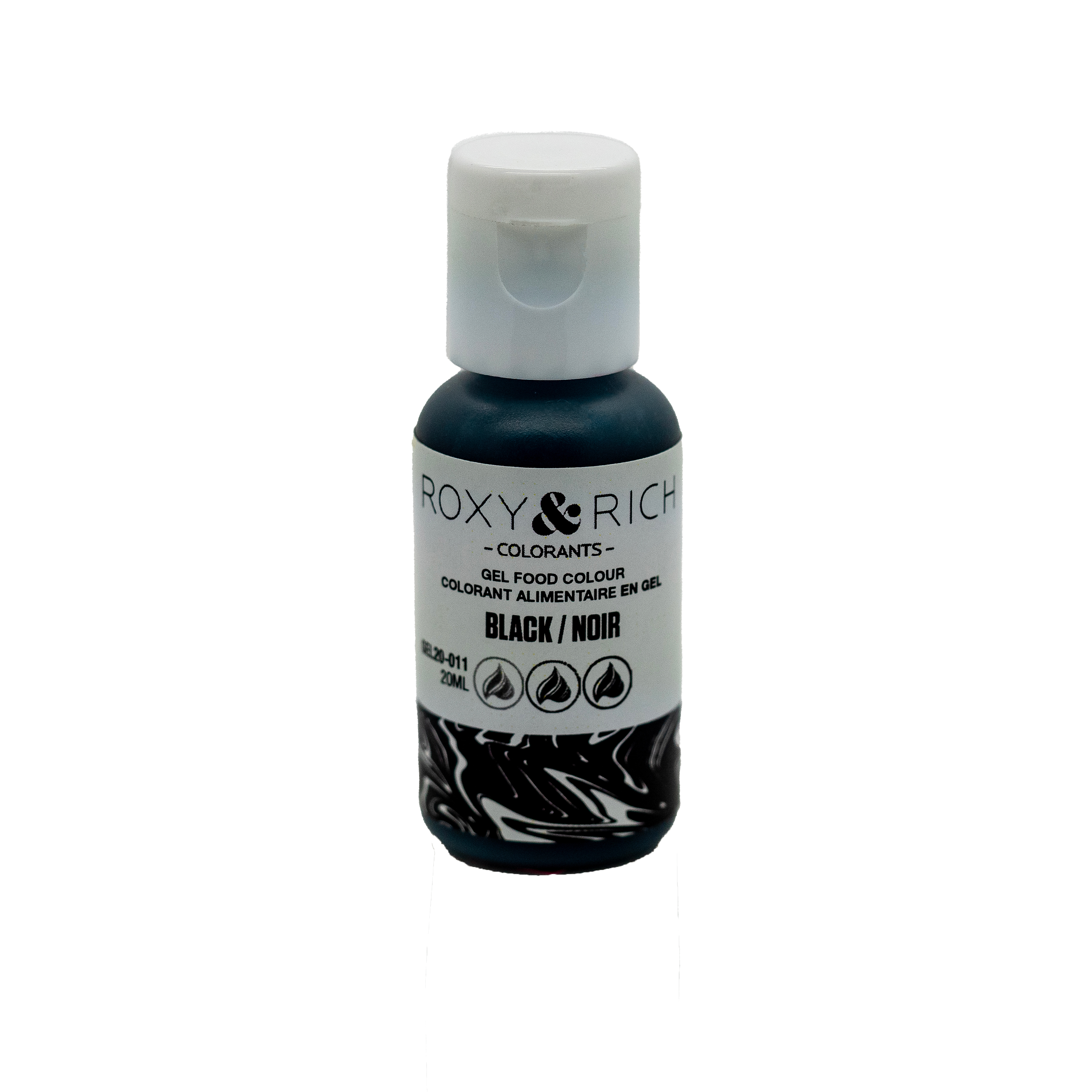 Gel colorant - Noir (20ml) - Roxy & Rich - Colorant alimentaire - - La Guilde Culinaire