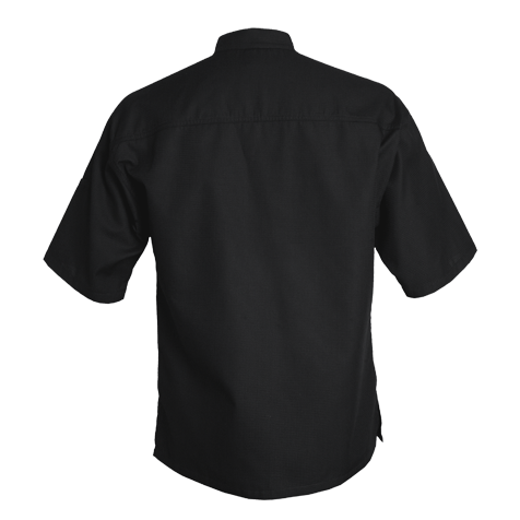Veste de cuisine Monastir * Noir Courtes T5 - UE 3XL-62/64 - US 48/51 - Clement Design - Veste cuisine homme - MONASTIR NOIR MC T5 DIS - La Guilde Culinaire
