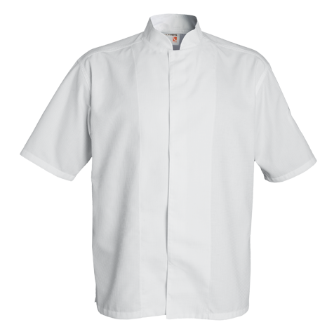 Veste de cuisine Monastir * Blanc Courtes T6 - UE 4XL-66/68 - US 51/54 - Clement Design - Veste cuisine homme - MONASTIR BLANC MC T6 DIS - La Guilde Culinaire