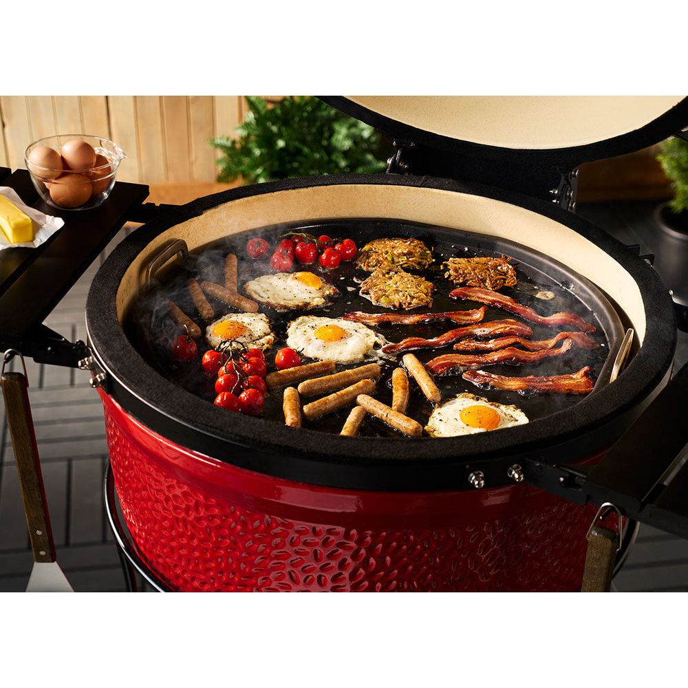 Plaque de cuisson réversible en fonte en demi-lune - KamadoJoe    - Kamado Joe - Plaque de cuisson -  - La Guilde Culinaire