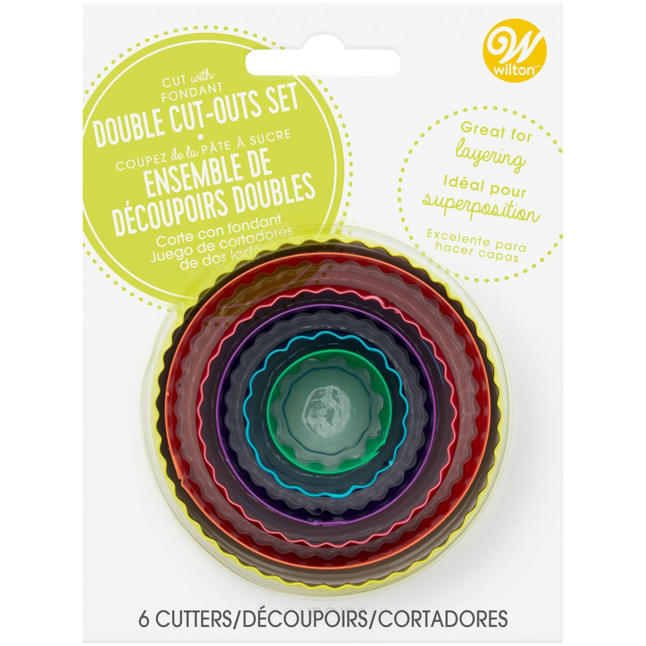 Ensemble de découpoirs à fondant ronds, 6 pièces - Wilton - Emporte-pièce - - La Guilde Culinaire