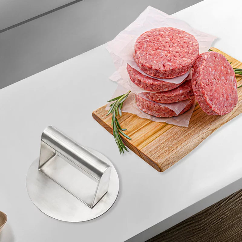 Presse burger en acier inoxydable    - Outset - Presse à griller -  - La Guilde Culinaire