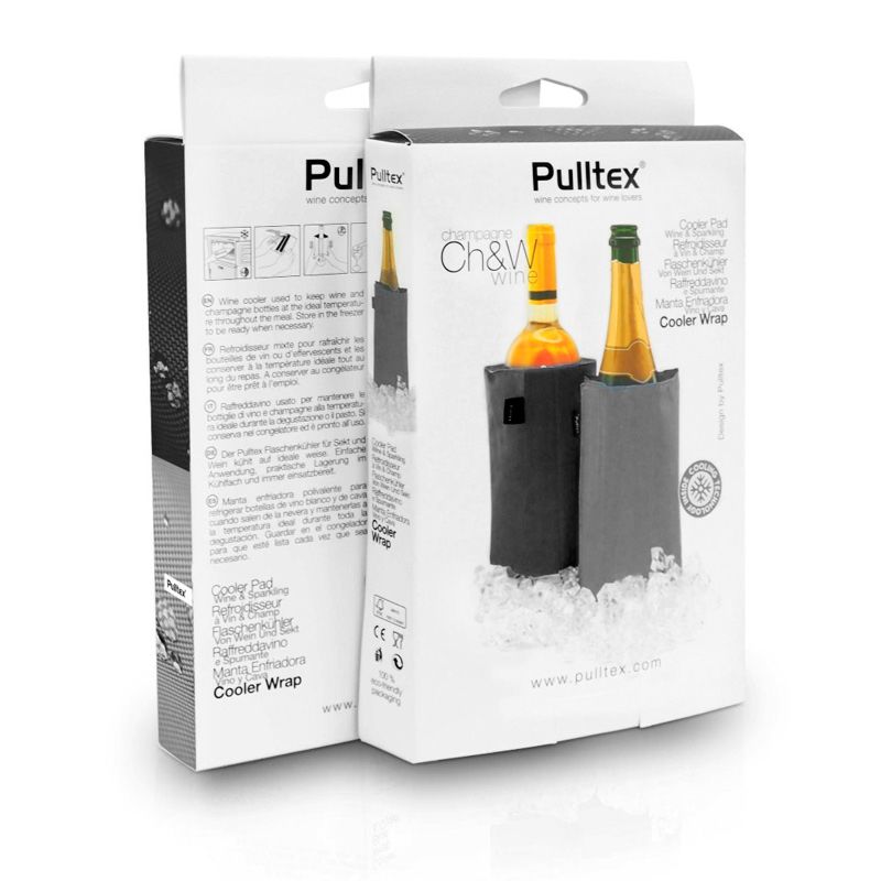 Refroidisseur à Vin et Champagne noir et gris    - Pulltex - Refroidisseur à vin -  - La Guilde Culinaire