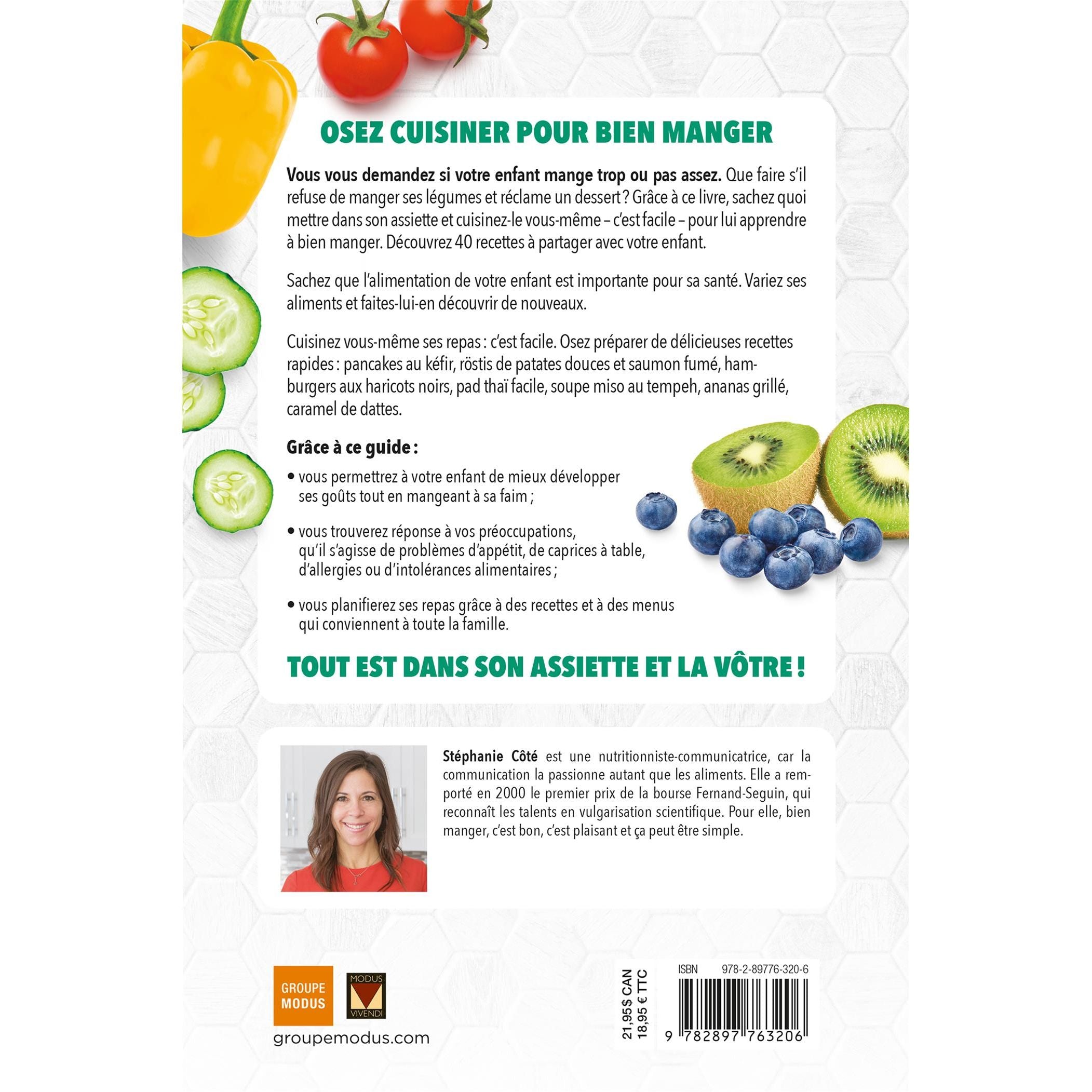 Mon enfant : Pour grandir en santé - 21 jours de menus - Modus Vivendi Ed. - Livre de cuisine - - La Guilde Culinaire