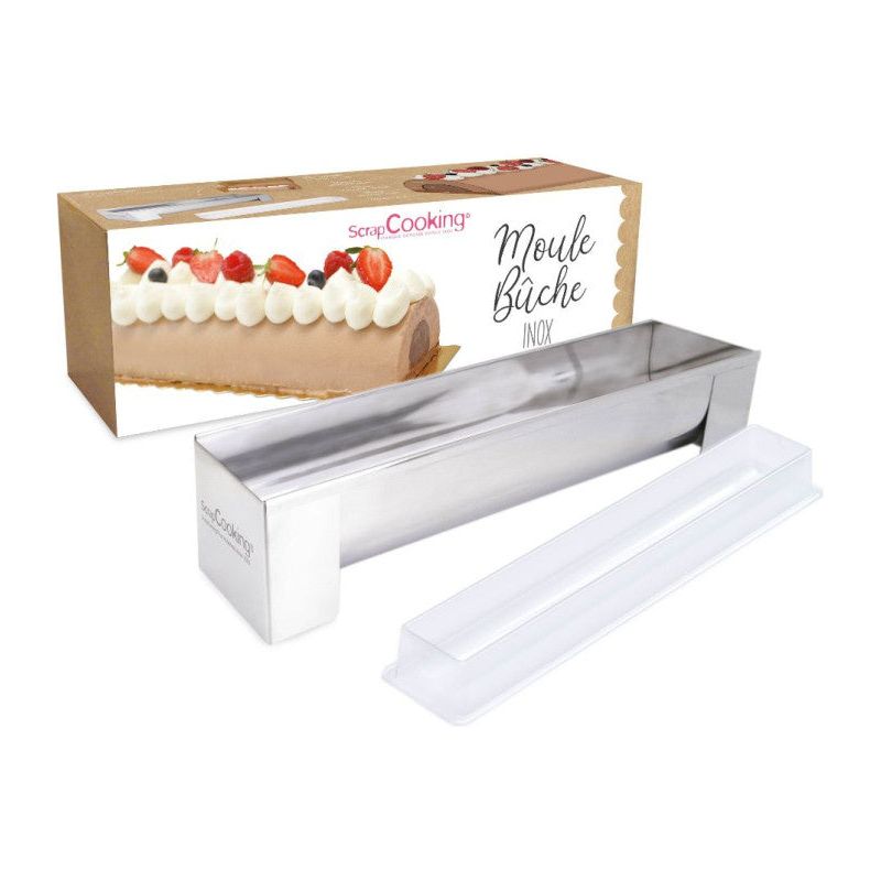 Moule à bûche en inox + 1 insert offert    - Scrapcooking - Moule à bûche -  - La Guilde Culinaire