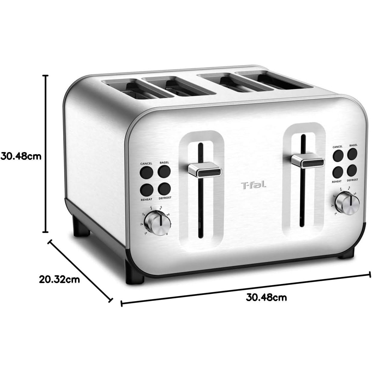 Grille-pain 4 tranches, argenté T-fal * - T-fal - Grille-pain - - La Guilde Culinaire