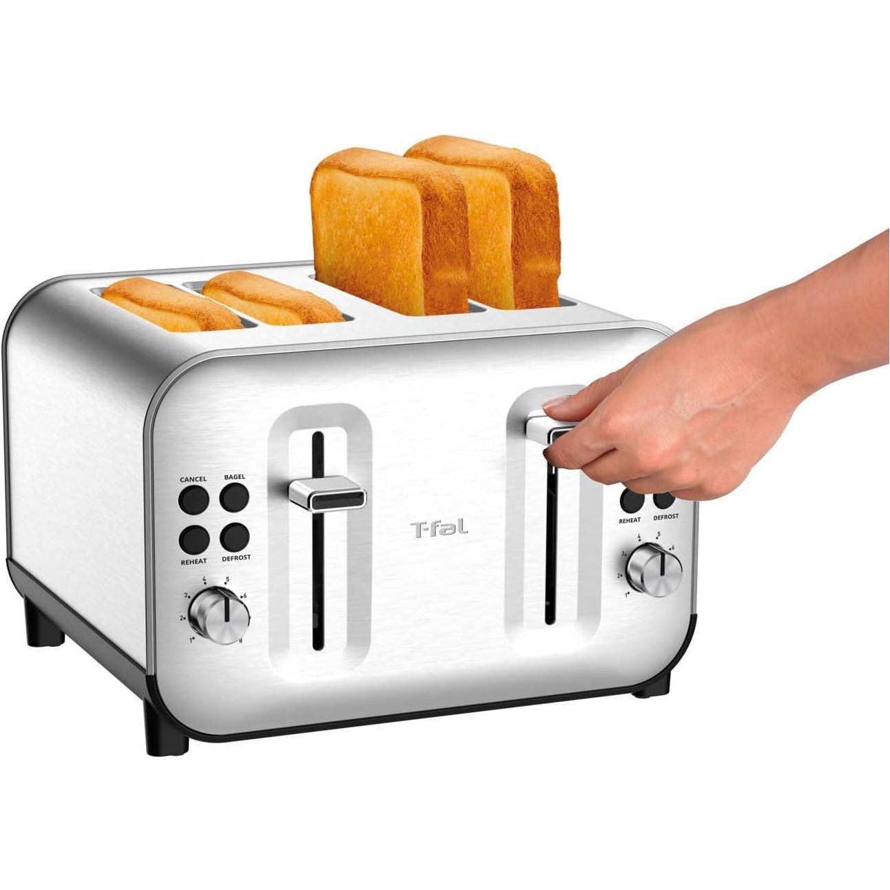 Grille-pain 4 tranches, argenté T-fal * - T-fal - Grille-pain - - La Guilde Culinaire