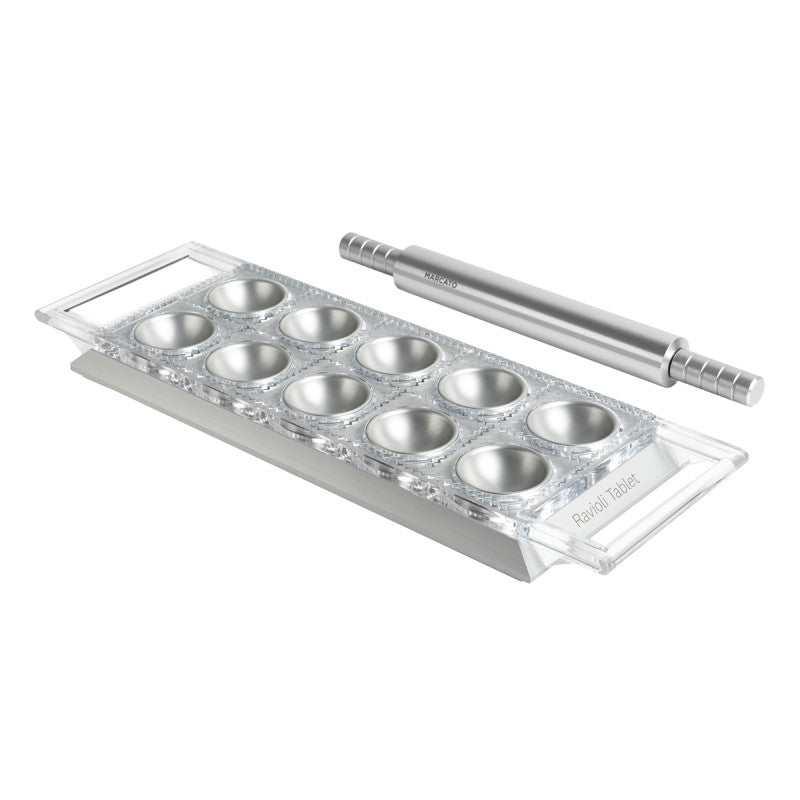 Tablette à raviolis Design Chrome - Marcato Design - Moule à pâtes - - La Guilde Culinaire