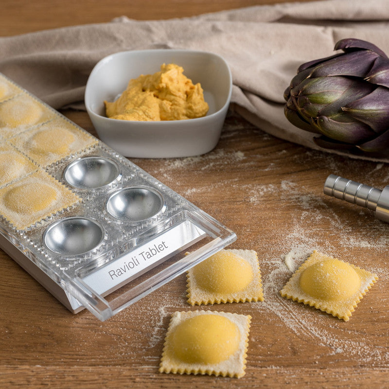 Tablette à raviolis Design Chrome - Marcato Design - Moule à pâtes - - La Guilde Culinaire