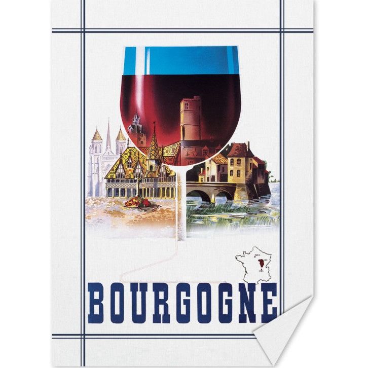 Torchon Bourgogne Verre * - Editions Clouet - Linge à vaisselle - - La Guilde Culinaire