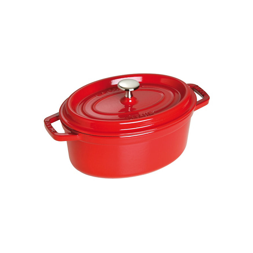 Cocotte ovale fonte et émail Rouge 33cm 6.7L    - Staub - Cocotte -  - La Guilde Culinaire