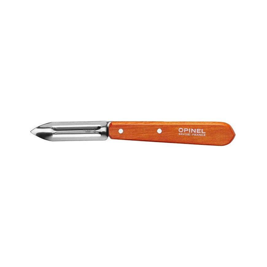 Opinel - Couteau éplucheur N°115 Hêtre mandarine   - Opinel - Couteau à légumes - 001931 - La Guilde Culinaire
