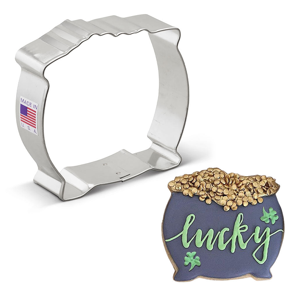 Emporte-pièce Pot d'or, Chaudron de sorcière 3 1/2"    - Ann Clark Cookie Cutters - Emporte-pièce -  - La Guilde Culinaire