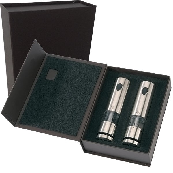Duo de moulins à poivre et à sel électriques en inox u'Select - Elis Sense - 20 cm - Peugeot    - Peugeot - Moulin à poivre, sel, et épices -  - La Guilde Culinaire