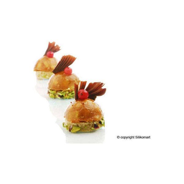 Moule DEMI-SPHERE  Ø 1.97'' en silicone flexible SILICONFLEX    - SilikoMart - Moule à gâteaux -  - La Guilde Culinaire
