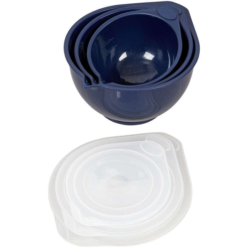 Ensemble de bols avec couvercles bleu marine, 6 pièces !    - Wilton - Bol -  - La Guilde Culinaire