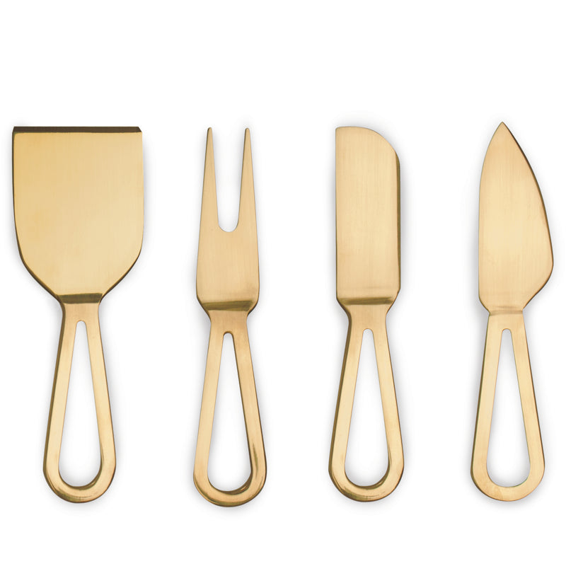 Ensemble de couteaux à fromage Doré (4 pièces)    - Natural Living - Couteau à fromage -  - La Guilde Culinaire