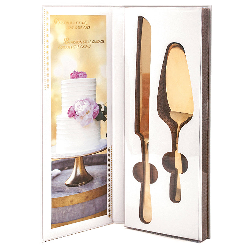 Couvert à gâteau Doré (2 pièces)    - Natural Living - Pelle à gâteau -  - La Guilde Culinaire