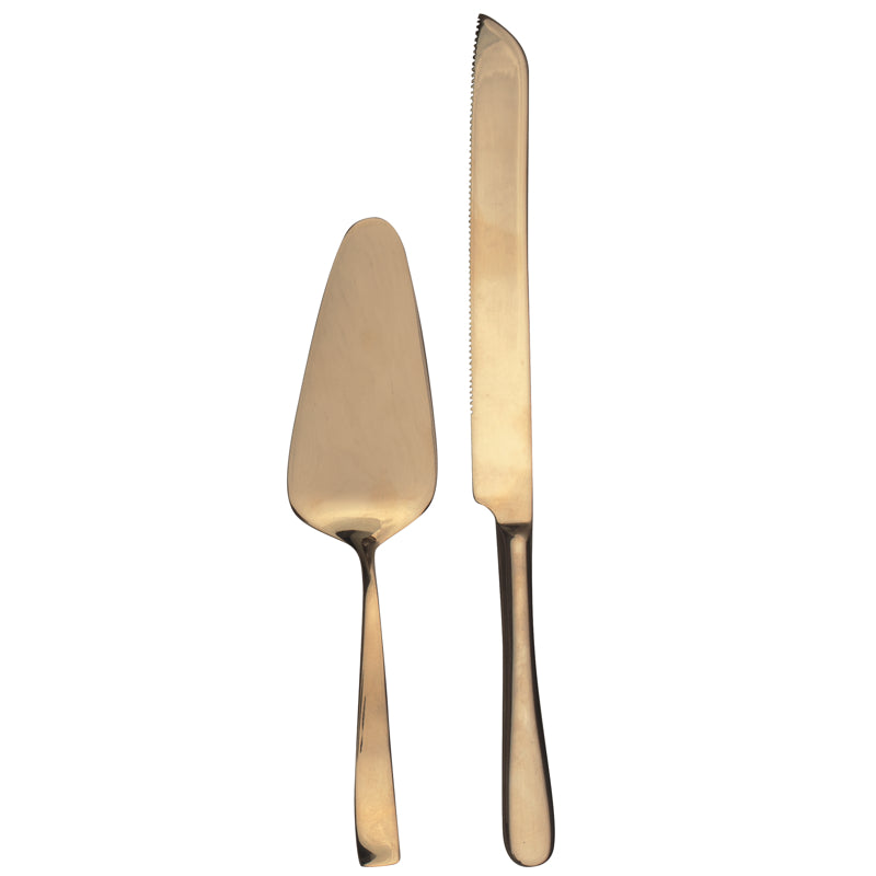Couvert à gâteau Doré (2 pièces)    - Natural Living - Pelle à gâteau -  - La Guilde Culinaire