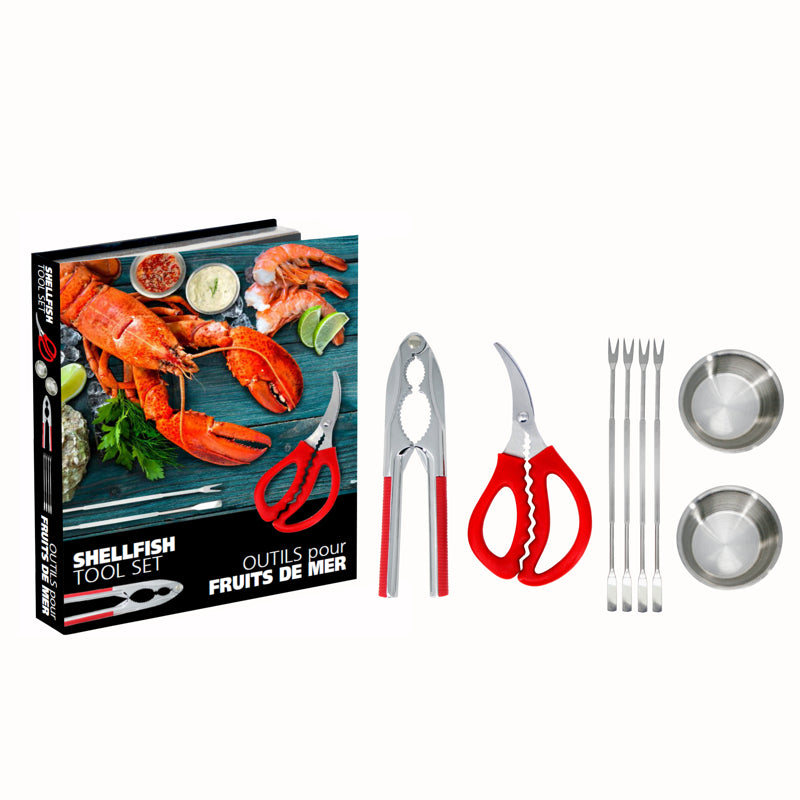 Ensemble de 8 outils pour fruits de mer    - Danesco - Pince à crustacés -  - La Guilde Culinaire