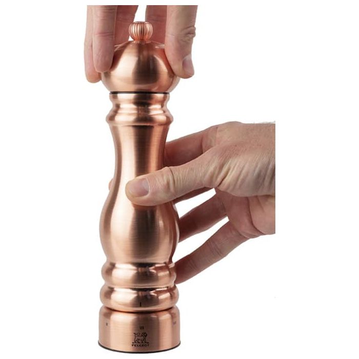 Paris Chef Moulin à sel manuel en inox, cuivré, u'Select, 22 cm    - Peugeot - Moulin à poivre -  - La Guilde Culinaire