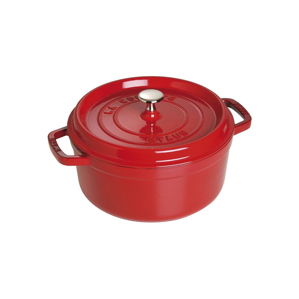 Cocotte ronde fonte et émail Rouge 10'' 26cm 5.2L    - Staub - Cocotte -  - La Guilde Culinaire