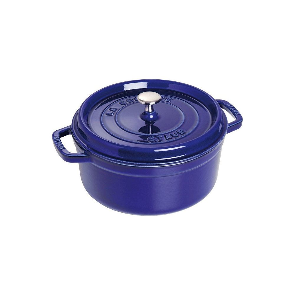 Cocotte ronde fonte et émail Bleu 10'' 26cm 5.2L    - Staub - Cocotte -  - La Guilde Culinaire
