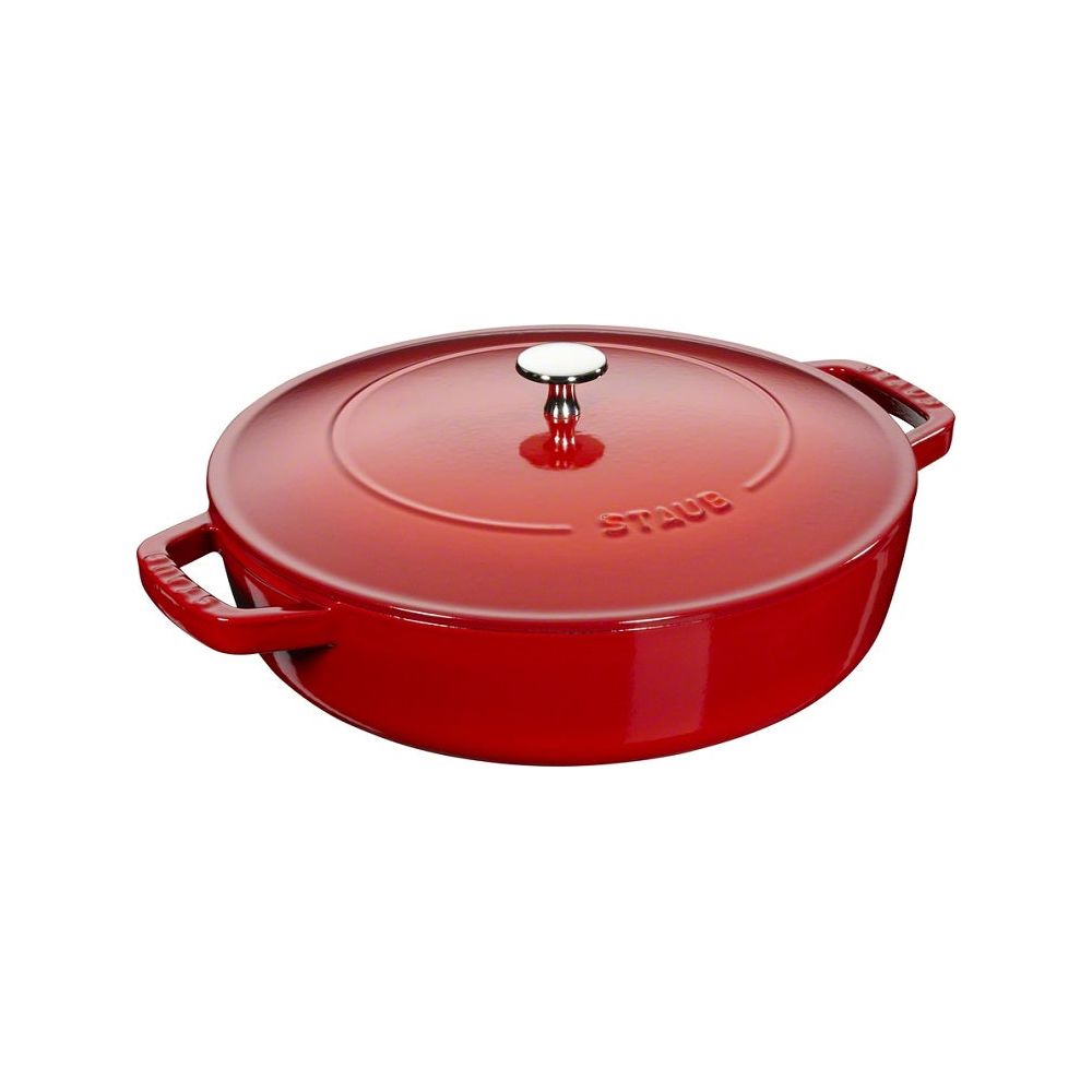Sauteuse ronde en fonte avec couvercle 3.7 L, 28cm / 11" ! Cerise - Staub - Sauteuse - 40511-474 / 1004760 - La Guilde Culinaire